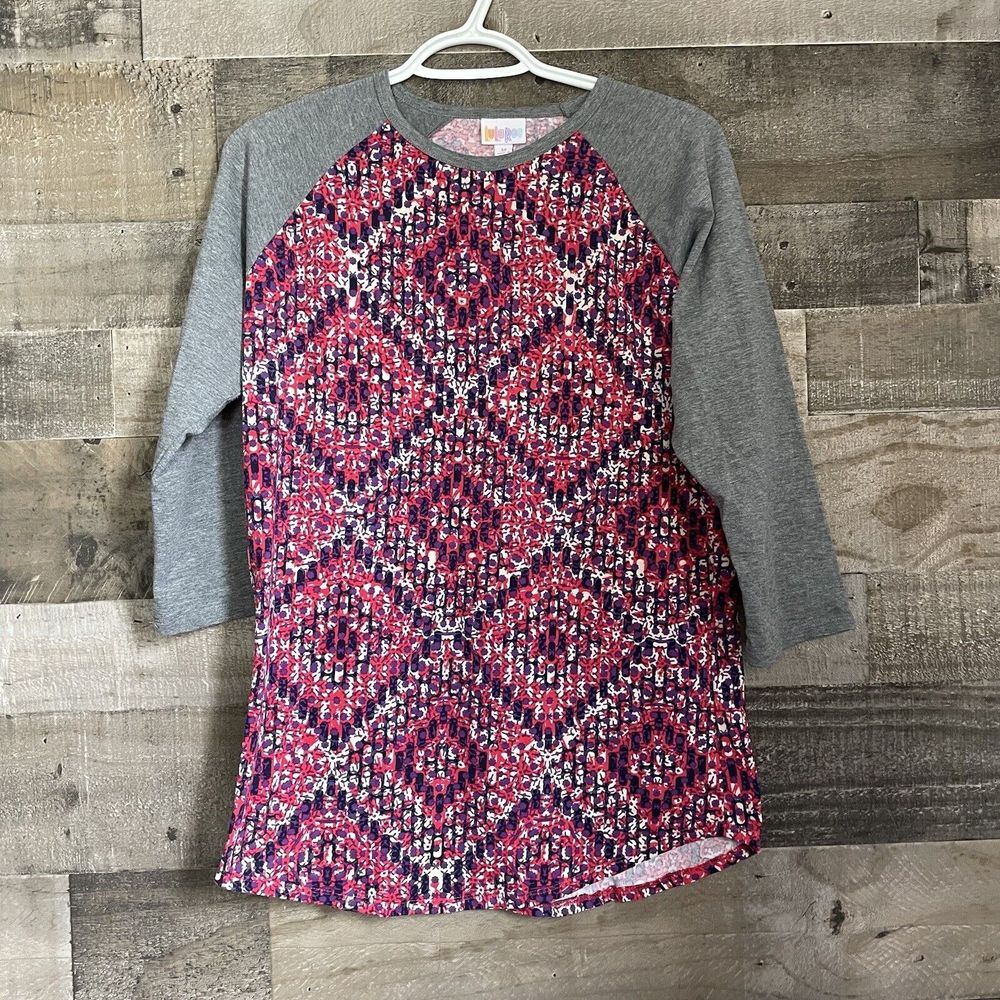 LulaRoe Womens Top Size M Pink Simply‎ Comfortable 3/4 Sleeve T-shirt Stretchy